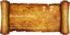 Kedves Péter névjegykártya
